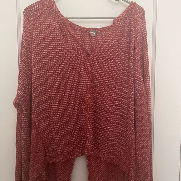 Free People We the Free Split Hem Top - Picture 1 of 3